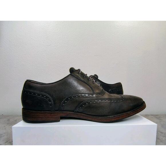 Cole Haan Hamilton Grand Dress Shoes Mens 9 Dark Brown Wing Tip Oxford - Picture 6 of 15